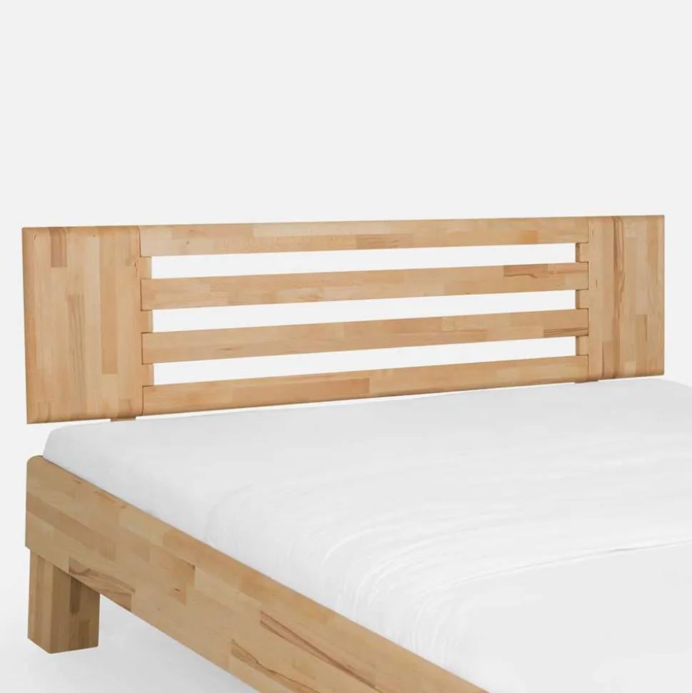 Kernbuche Bett Issiaco und zwei Nachtschränke (dreiteilig)