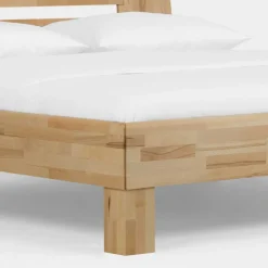 Kernbuche Bett Issiaco und zwei Nachtschränke (dreiteilig)