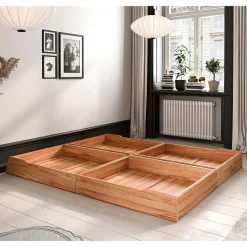 Kernbuche Holzbett - kein Kopfteil - Cow