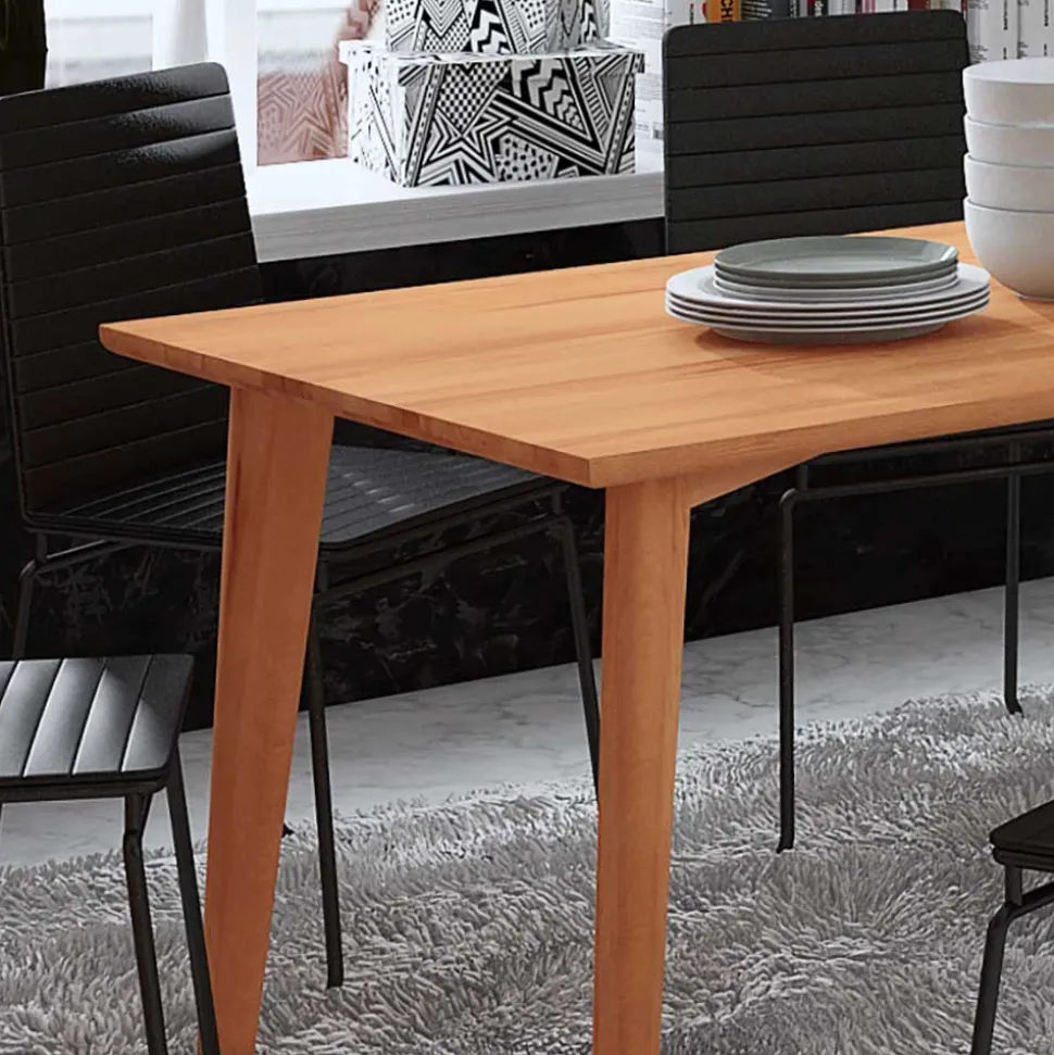 Kernbuche Holztisch mit 90 cm Breite - Junola