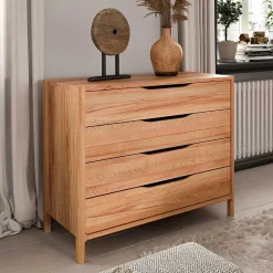 Kernbuche Kommode mit vier Schubladen - Lana