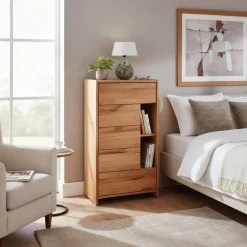 Kernbuche Kommode Salomonia mit offenen Fächern