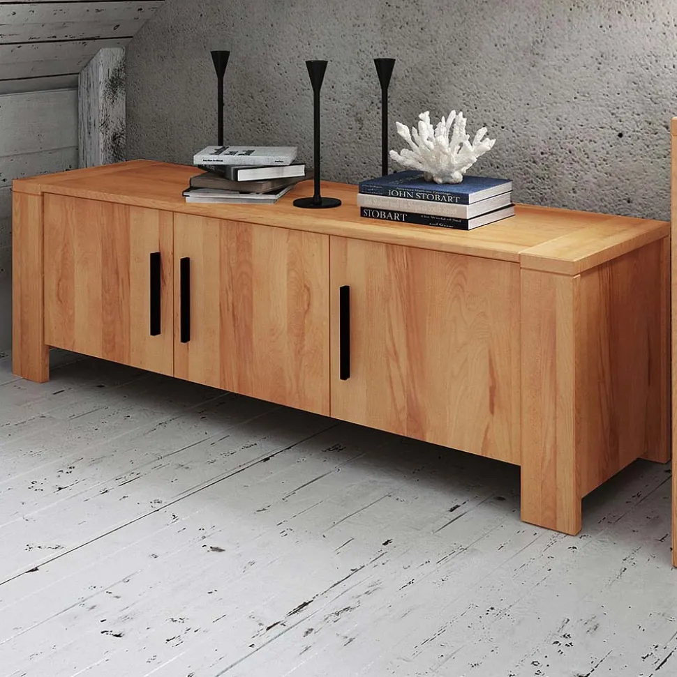 Kernbuche Lowboard Mosniak mit 3 Türen