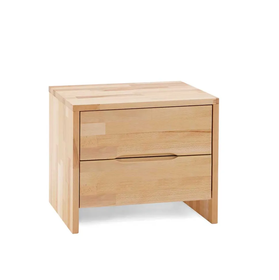 Kernbuche Massivholzbett Bevallia mit Nachttisch (zweiteilig)