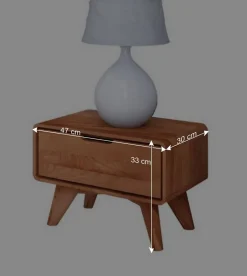 Kernbuche Nachtkommode 47x33x30 cm - Junola