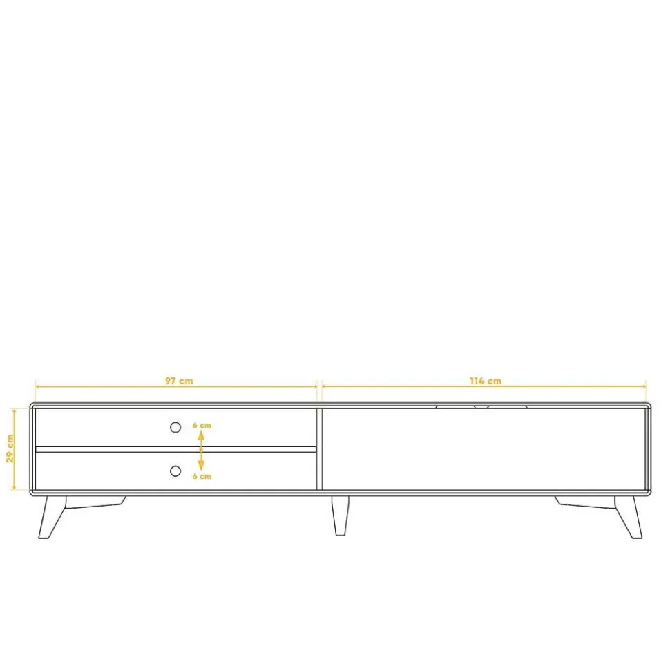 Kernbuche TV Board in Natur geölt - Junola