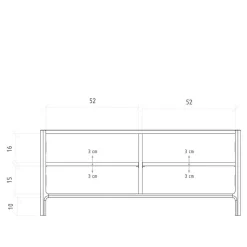 Kernbuche TV Board 2-türig - Lana