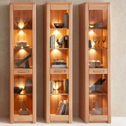 Kernbuche Vitrine mit einer Tür - Amyonta