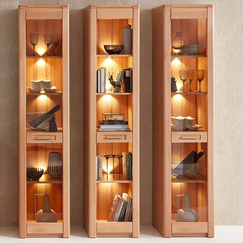 Kernbuche Vitrine mit einer Tür - Amyonta