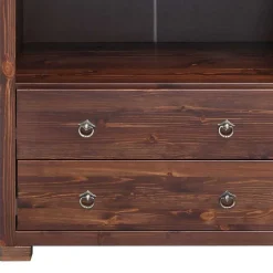 Kiefer Holzregal in Dunkelbraun lackiert - Luvin