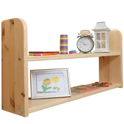 Kiefer Natur Mädchen Stockbett mit Stoff-Set in Pink - Alasdair