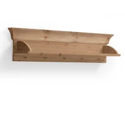 Kiefer Wandhängeregal mit 5 Haken - Piatra