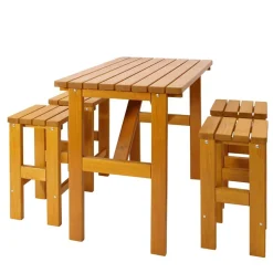 Kiefernholz Bar Sitzgruppe Set - Malte (fünfteilig)