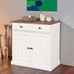 Kiefernholz Kombi-Kommode zweifarbig - Vatina