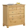 Kiefernholz Kommode mit Metallgriffen - Lavronica