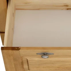 Kiefernholz Kommode mit Metallgriffen - Lavronica