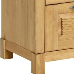 Kiefernholz Kommode mit Metallgriffen - Lavronica