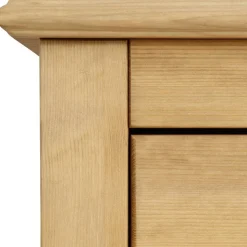 Kiefernholz Kommode mit Metallgriffen - Lavronica