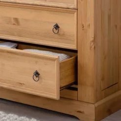 Kiefernholz Landhaus Kommode mit 42cm Tiefe - Voeca