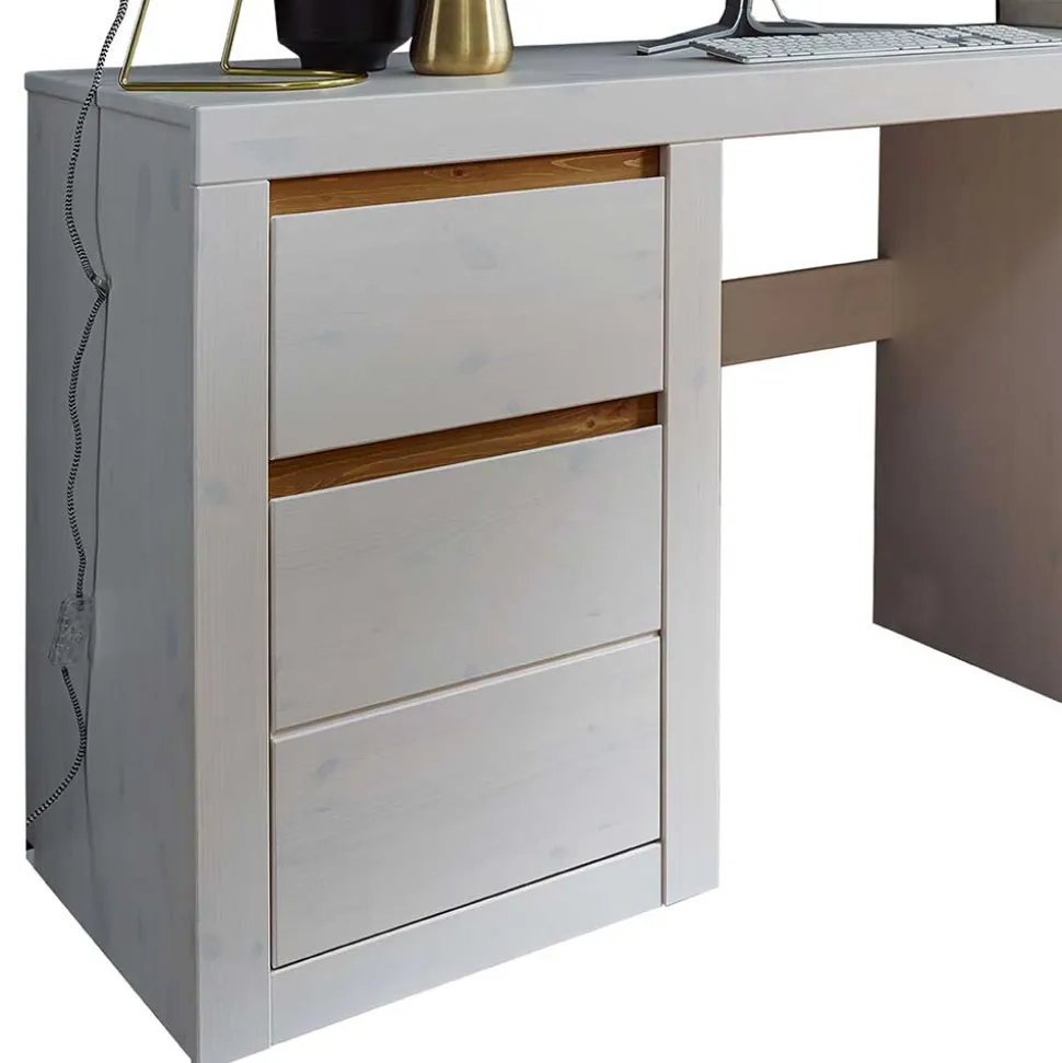 Kiefernholz Schreibtisch modern - Meuvrun