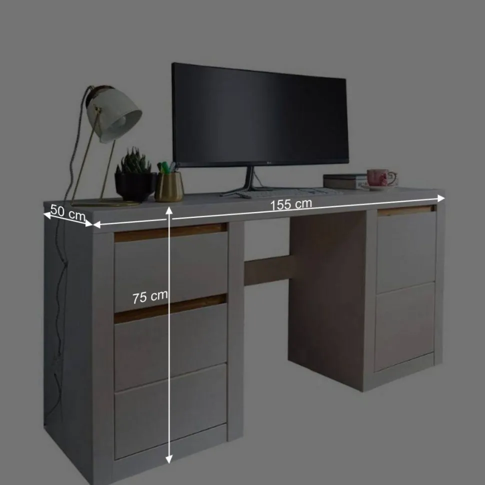 Kiefernholz Schreibtisch modern - Meuvrun