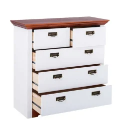 Kiefernholz Schubladen Kommode zweifarbig - Beapta