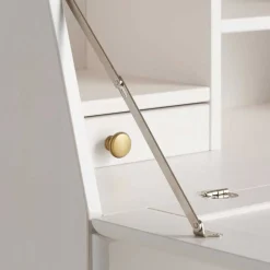 Kiefernholz Sekretär in Weiß gewachst - Aritina