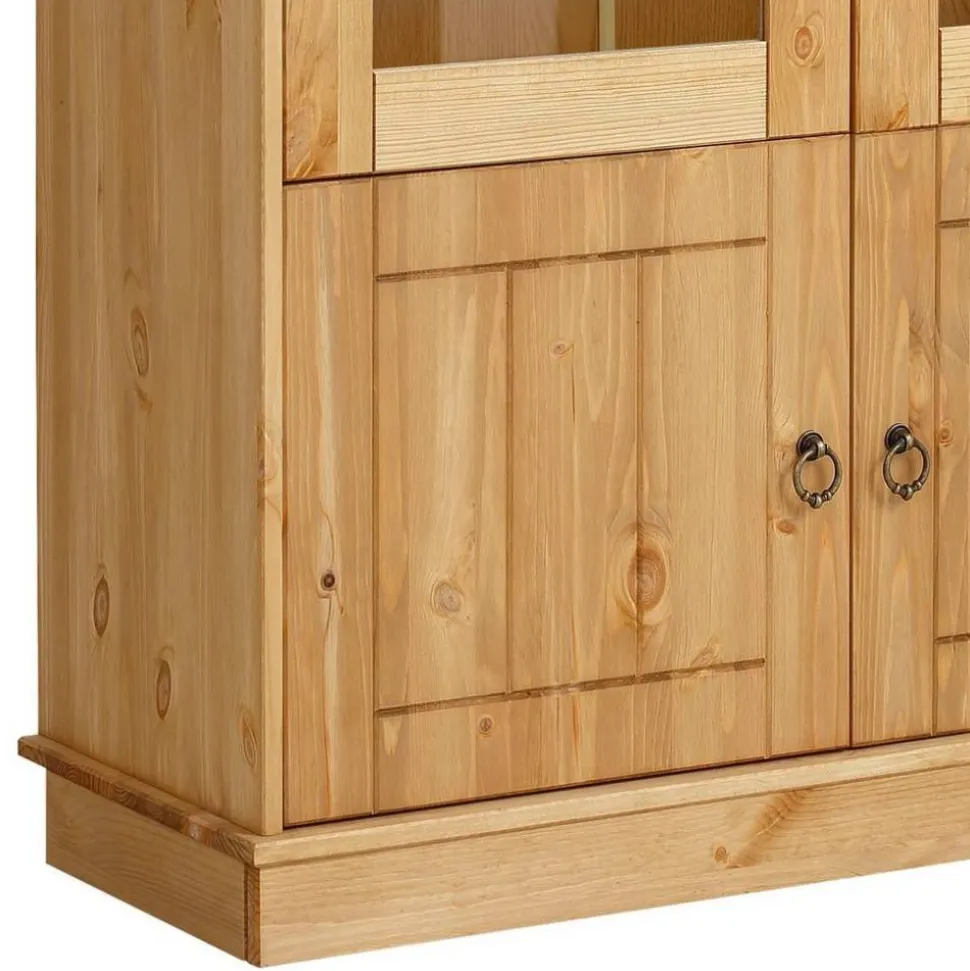 Kiefernholz Vitrine gebeizt und geölt - Goro