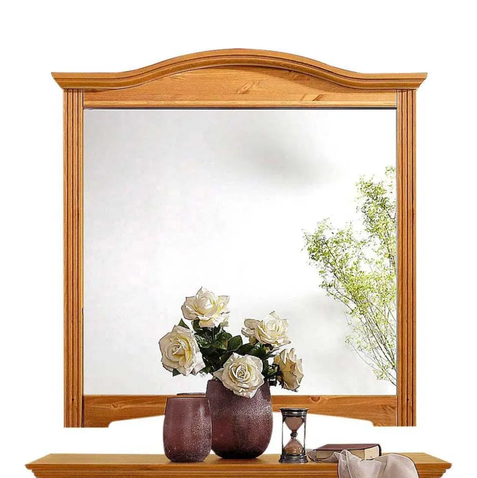 Kiefernholz Wandspiegel im Landhaus Look - Vocoja