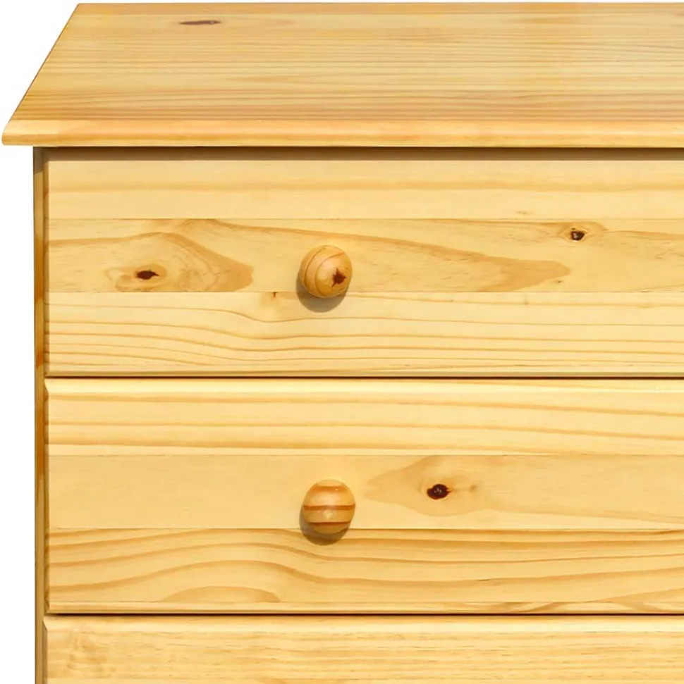 Kiefernholzkommode mit Kugelgriffen - Kascanu I