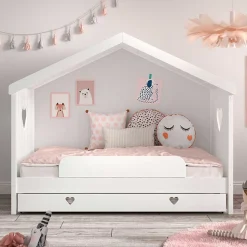 Kinder Hausbett in Weiß - Grandory