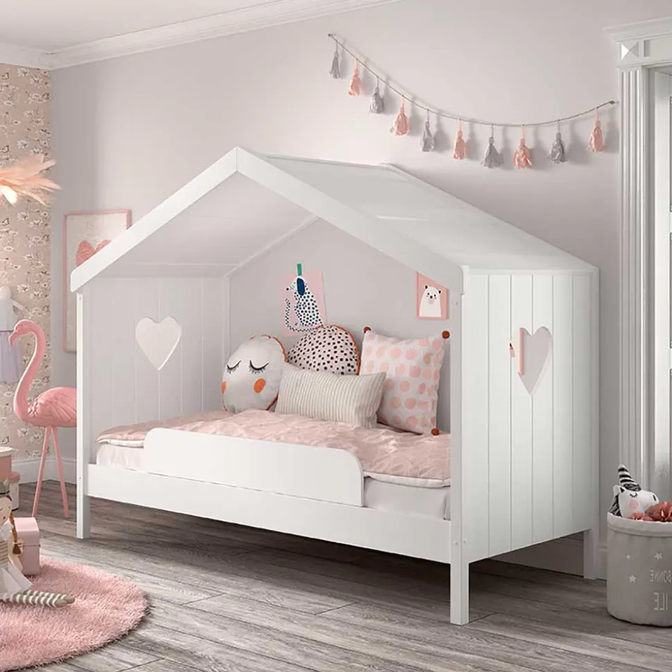 Kinder Hausbett in Weiß - Grandory
