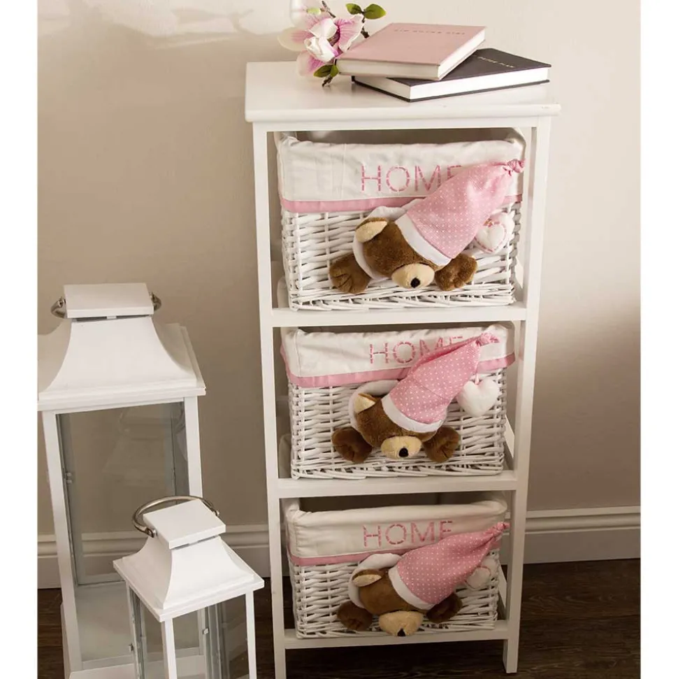 Kinder Regal mit Teddybären - 3 Körbe - Lora