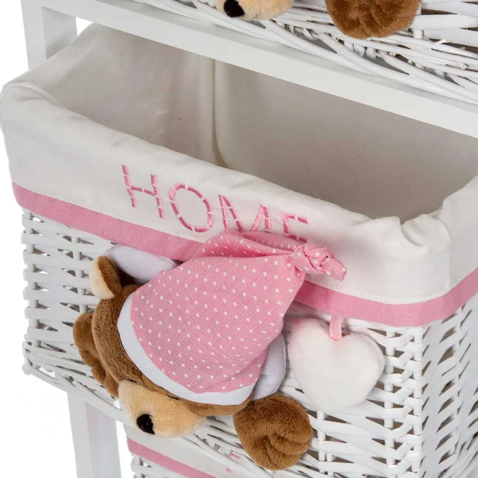 Kinder Regal mit Teddybären - 3 Körbe - Lora