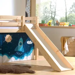 Kinder Rutschbett mit Vorhang Weltall - Ciadas