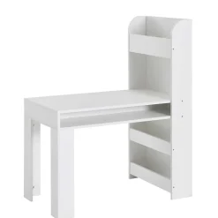 Kinder Schreibtisch mit Regal in Weiß - Intora