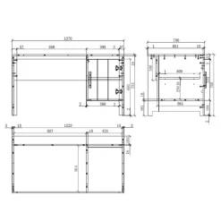 Kinder Schreibtisch und Regal Set - Ellen (zweiteilig)
