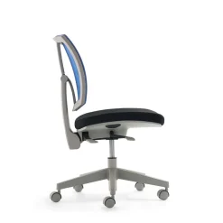 Kinder Schreibtischstuhl Lugania in Schwarz Blau