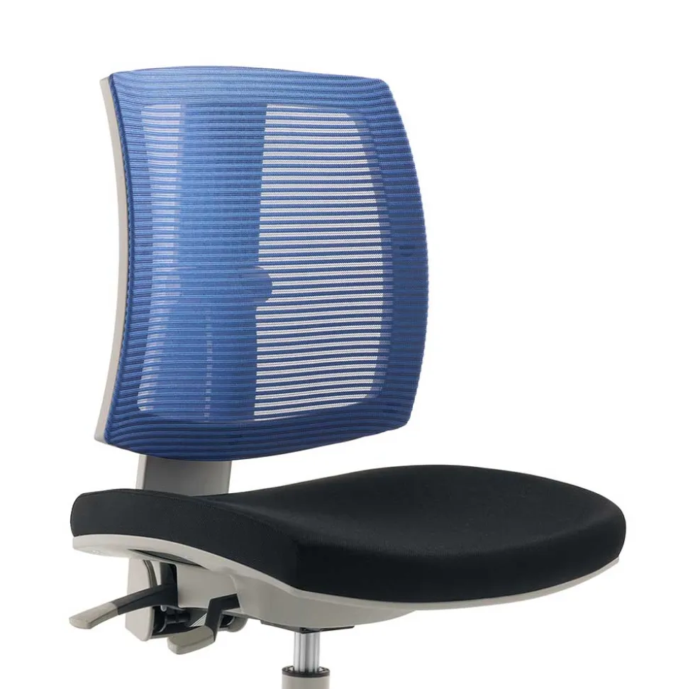 Kinder Schreibtischstuhl Lugania in Schwarz Blau