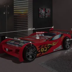 Kinderbett Monoposto in Rot