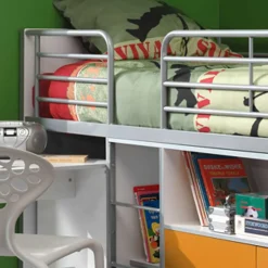 Kinderhochbett Moonio in Orange