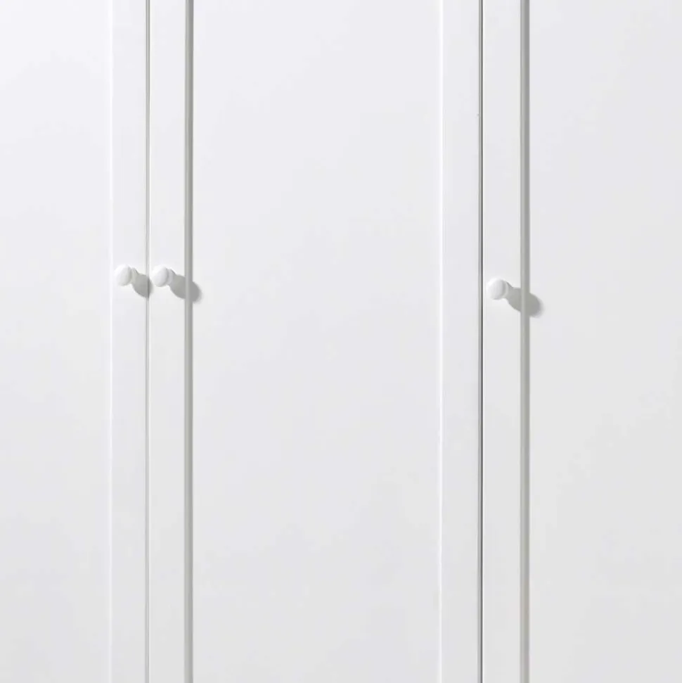 Kinderkleiderschrank Grandory in Weiß lackiert