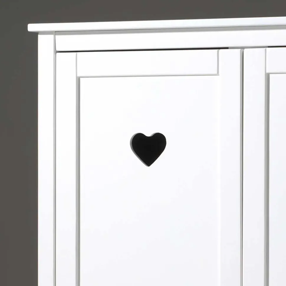 Kinderkleiderschrank Grandory in Weiß lackiert