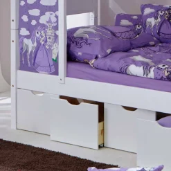Kinder-Spielbett Yorker in Weiß und Lila