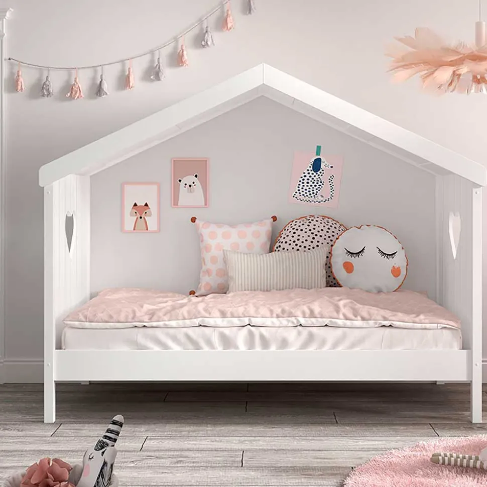 Kinderzimmer Hausbett in Weiß - Grandory