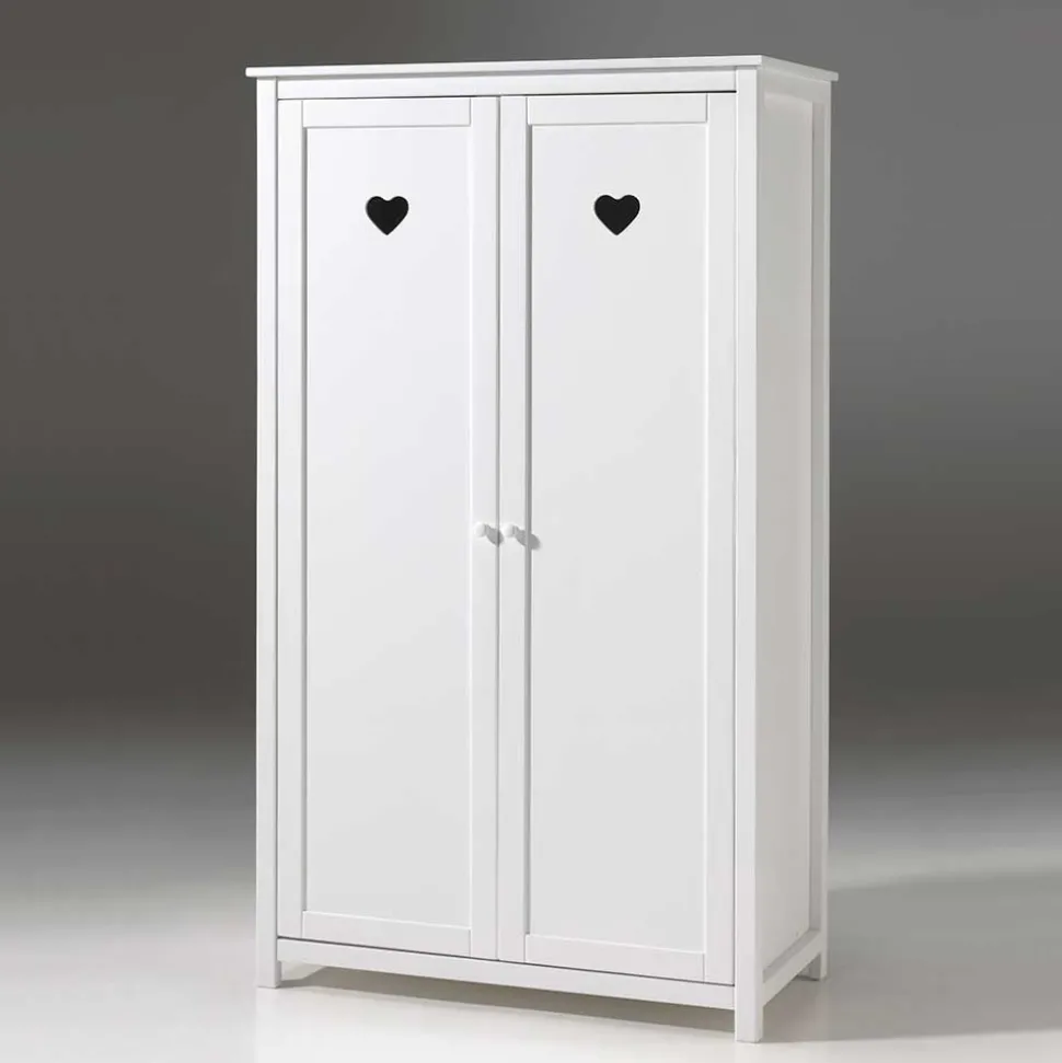 Kinderzimmer Kleiderschrank Grandory in Weiß lackiert