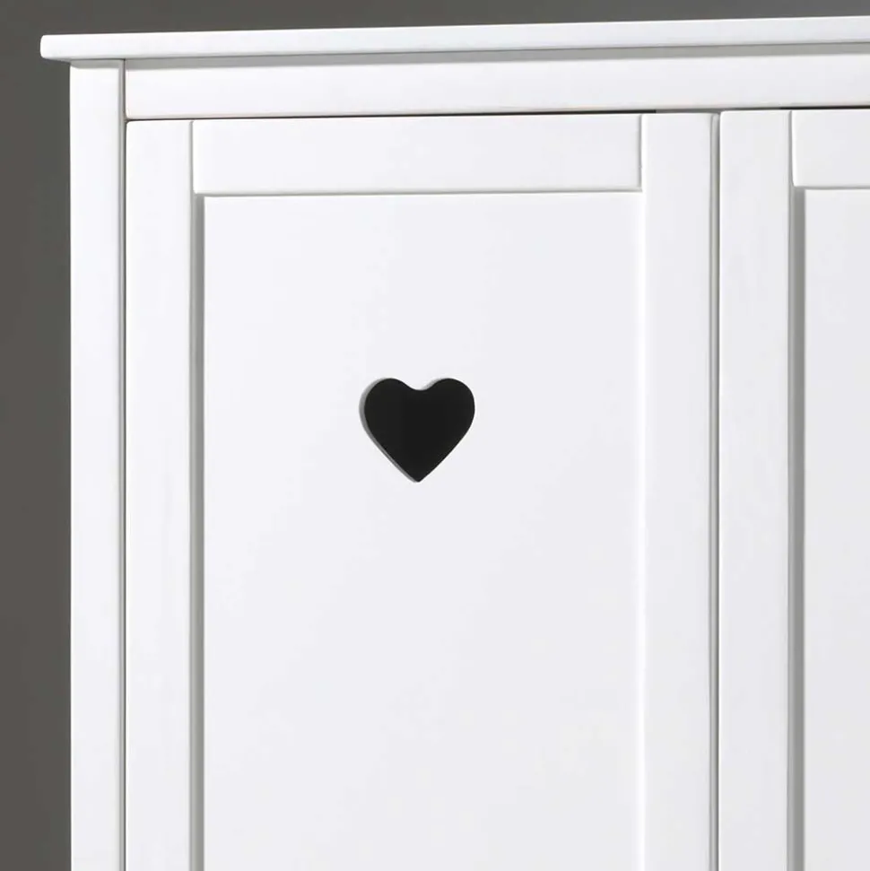 Kinderzimmer Kleiderschrank Grandory in Weiß lackiert