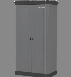 Kinderzimmer Kleiderschrank zweifarbig - Mirandesca