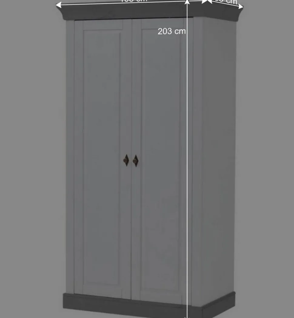 Kinderzimmer Kleiderschrank zweifarbig - Mirandesca