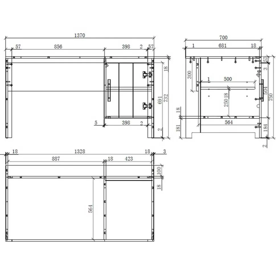 Kinderzimmer Kompletteinrichtung in Weiß - Ellen (fünfteilig)